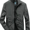 Men's Plus Size Lightweight Zip Up Jacket - Army Gray