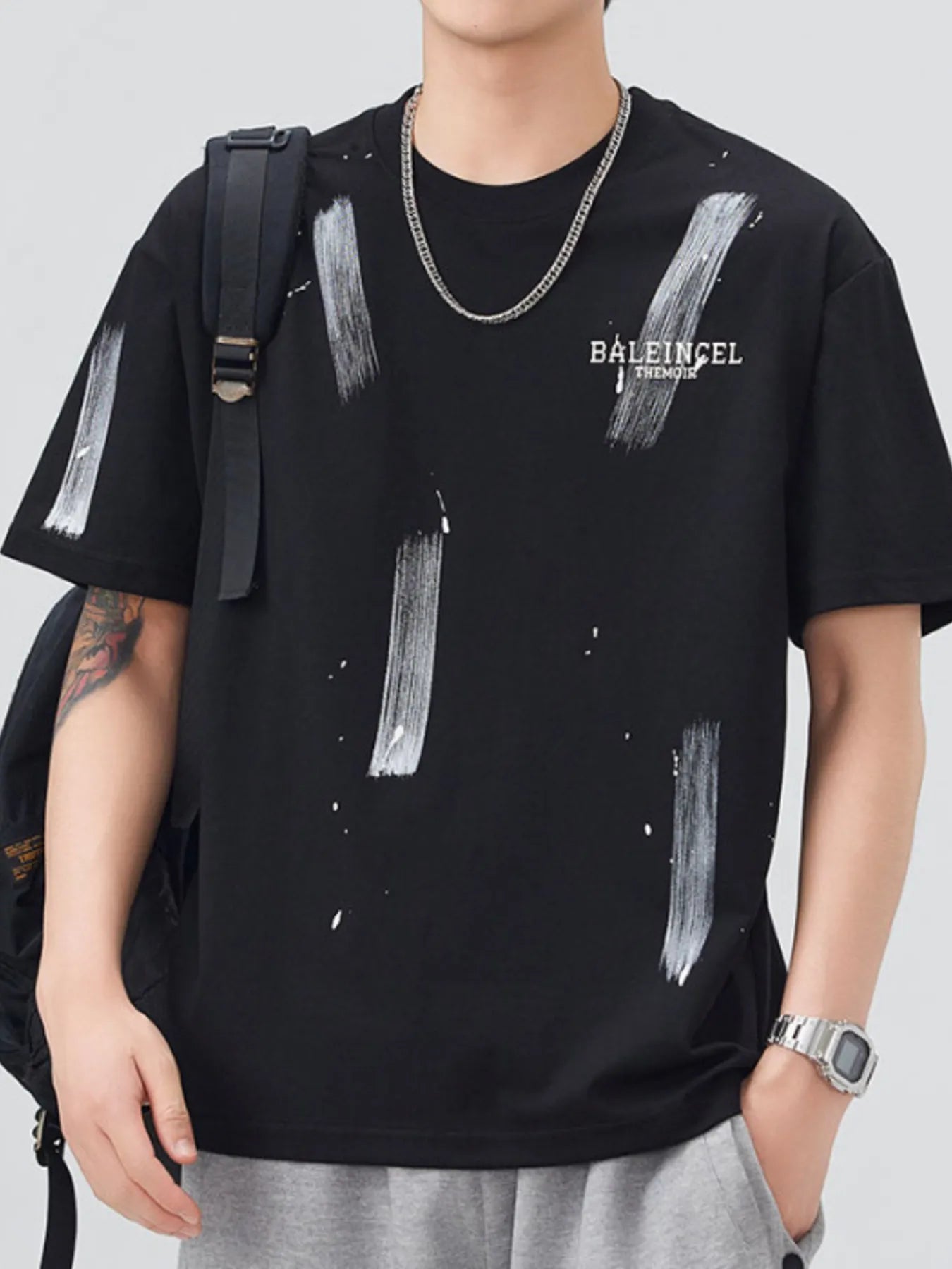 Men's Plus Size Round Neck Short Sleeve T-Shirt - Farnelli