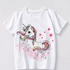 Children's Unicorn Graphic Short Sleeve T-Shirt - White
