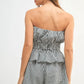 MABLE Gingham Tube Top and Shorts Set - Farnelli