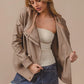 BiBi Textured Woven Rider Jacket - Farnelli