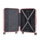 HouseOfZazla 3-piece spinner wheel luggage set with combination locks in assorted sizes