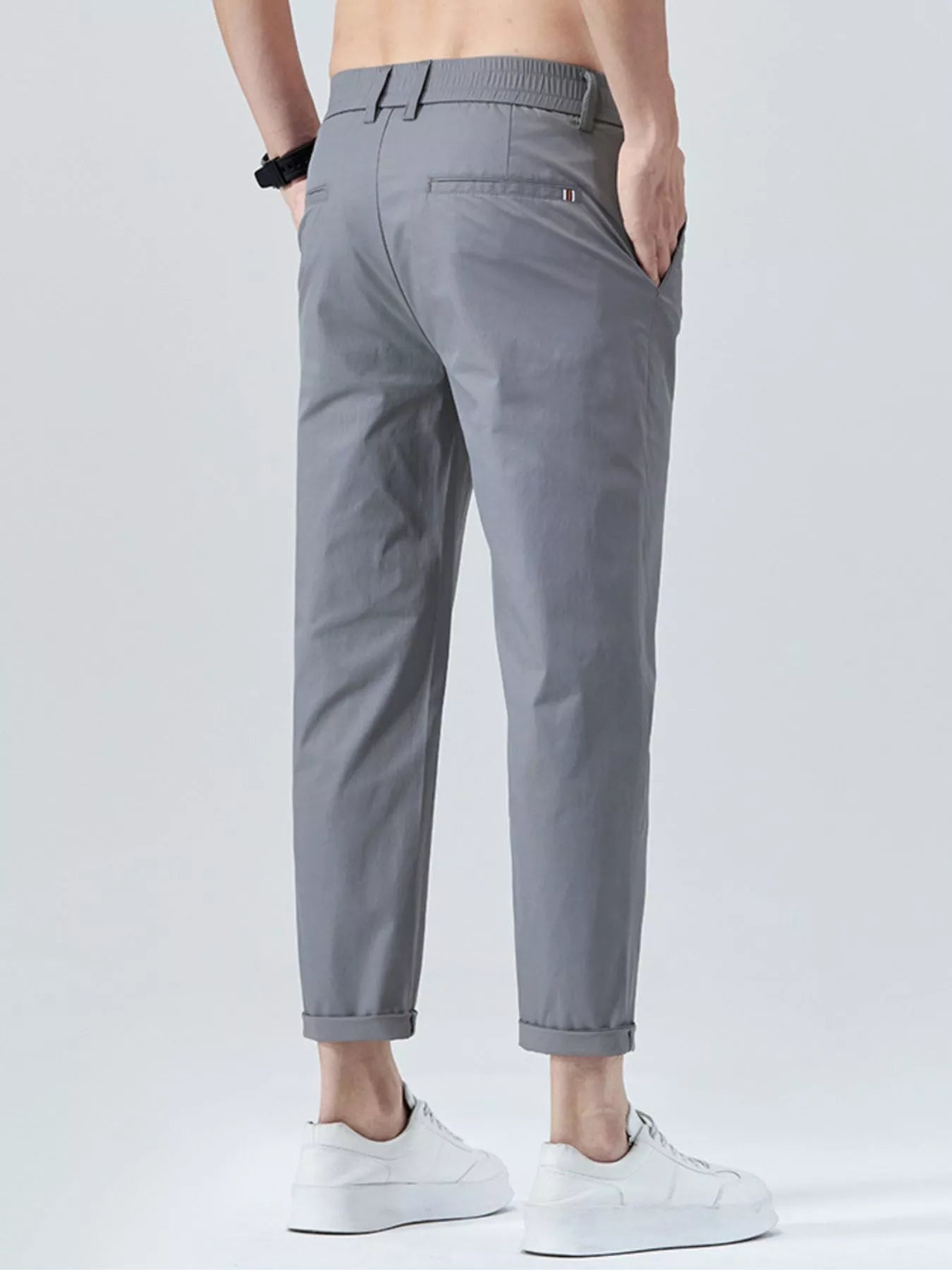 Men's Casual Straight-Leg Cropped Pants - Farnelli