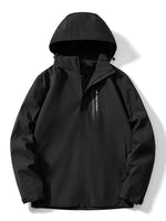 Men's Plus Size Waterproof Hooded Outdoor Jacket - Farnelli