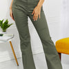 Zenana Clementine Full Size High-Rise Bootcut Jeans in Olive - Matcha Green