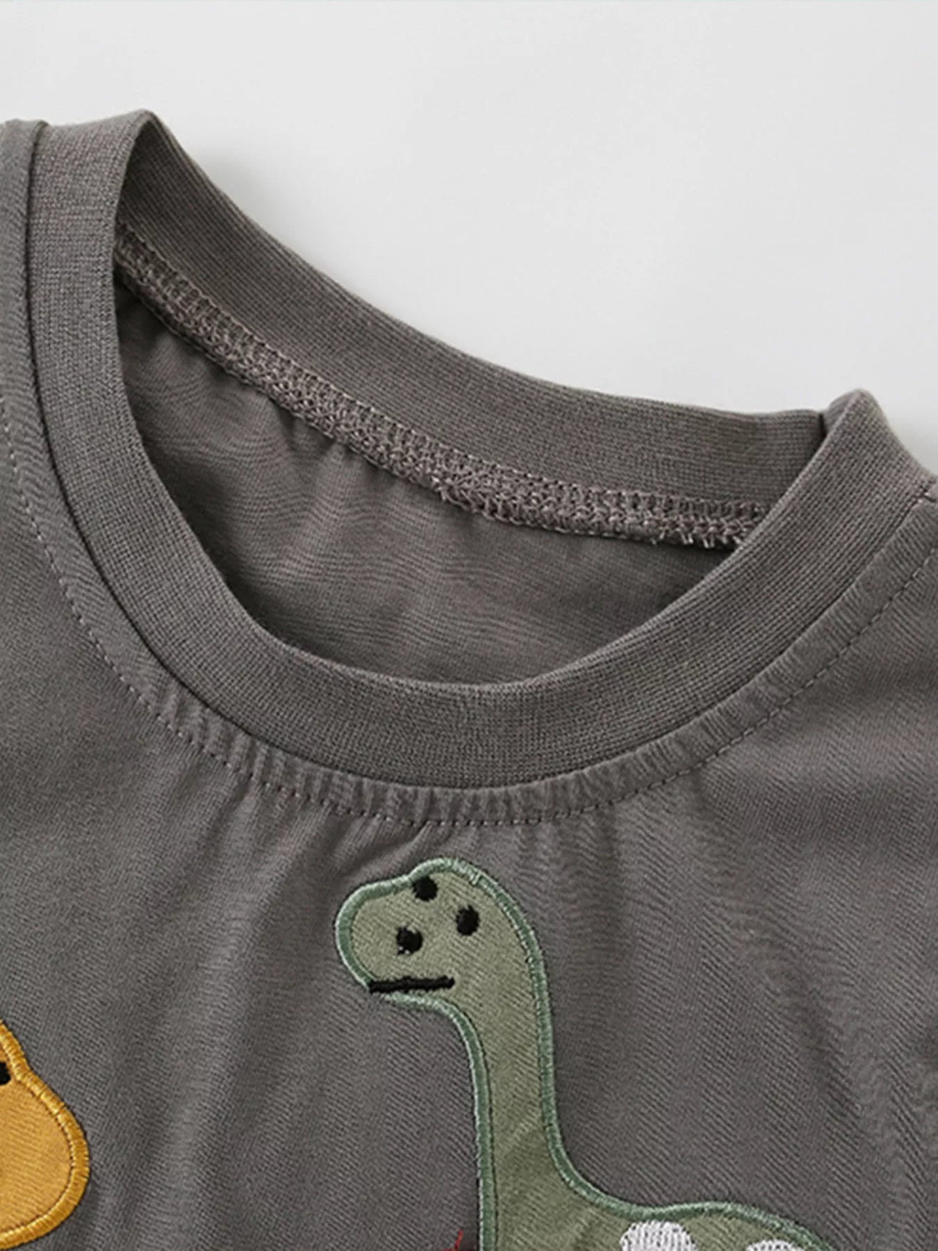 Children's Dinosaur Applique T-Shirt and Shorts Set - Farnelli