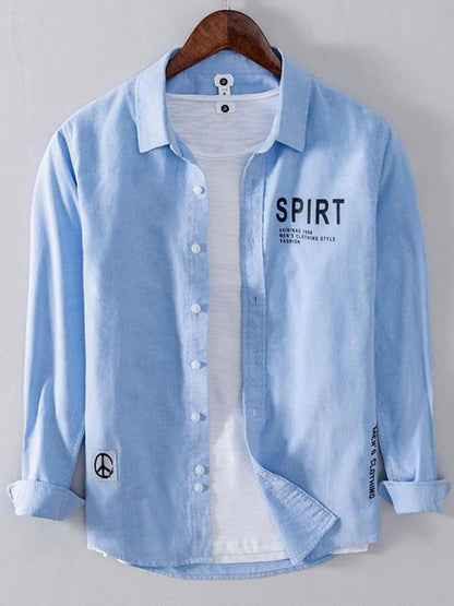 Men's Plus Size Button Up Long Sleeve Shirt - Farnelli