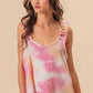 BiBi Tie Dye Printed Textured Woven with Ruffled - Farnelli