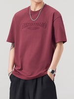 Men's Plus Size Round Neck Short Sleeve T-Shirt - Farnelli