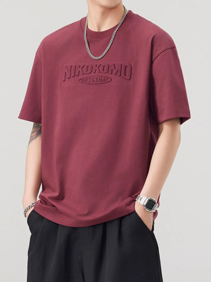 Men's Plus Size Round Neck Short Sleeve T-Shirt - Farnelli