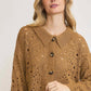 Umgee Crochet Button Down Knit Cardigan - Farnelli