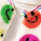 Children's Cheerful Smiley Face Print Plush Jacket - Farnelli