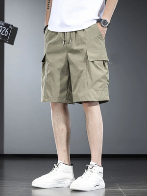 Men's Plus Size Drawstring Cargo Shorts - Farnelli