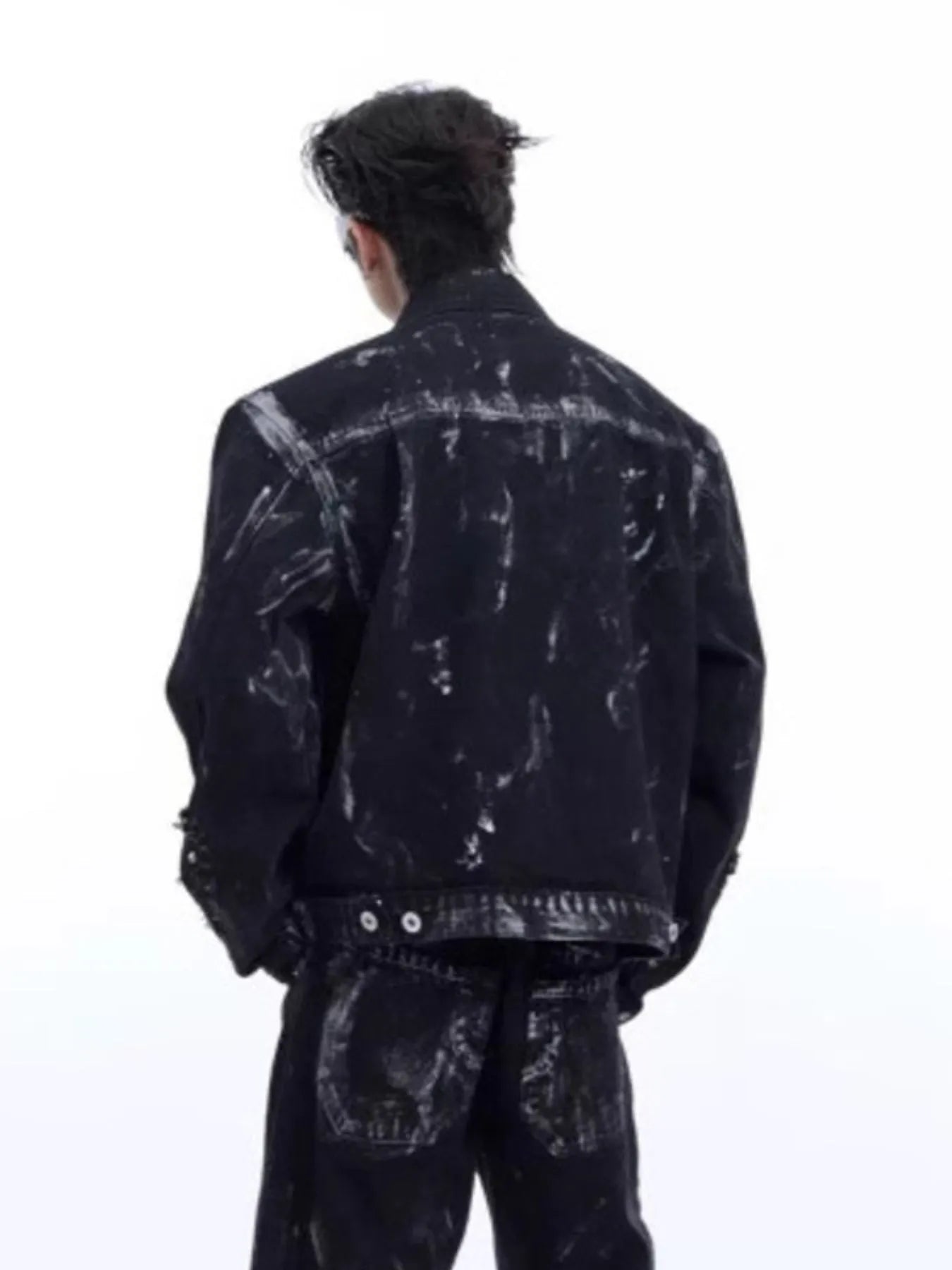 Men's Plus Size Button Up Long Sleeve Denim Jacket - Farnelli