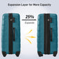 HouseOfZazla 4-piece hardshell luggage set with TSA locks and spinner wheels in multiple colors