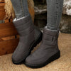 Warm Padded Waterproof Snow Boots - Dark Gray