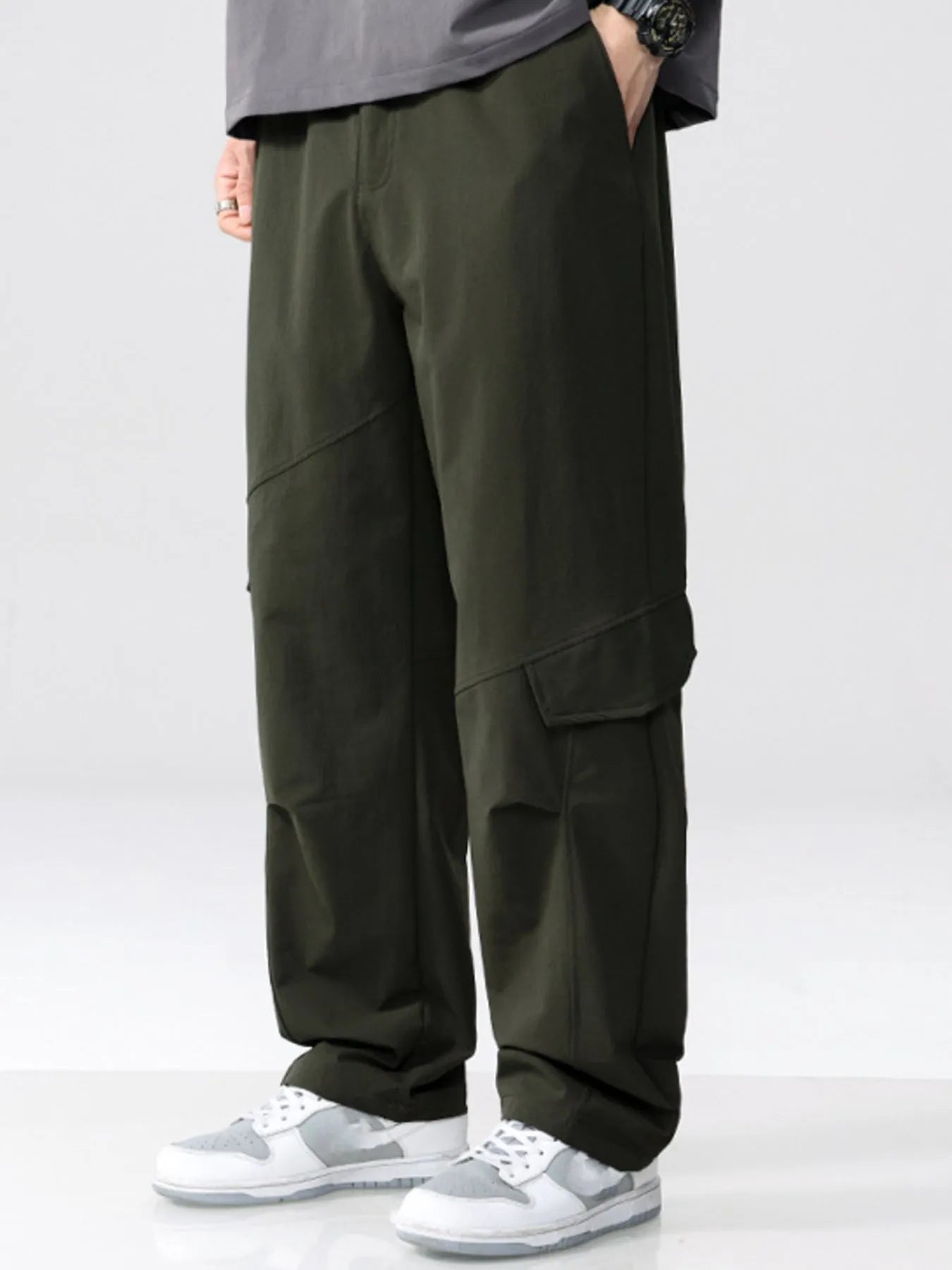Men's Plus Size Straight Leg Cargo Combat Pants - Farnelli