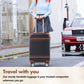 HouseOfZazla lightweight hardshell luggage set in black or white with TSA lock and hard case design