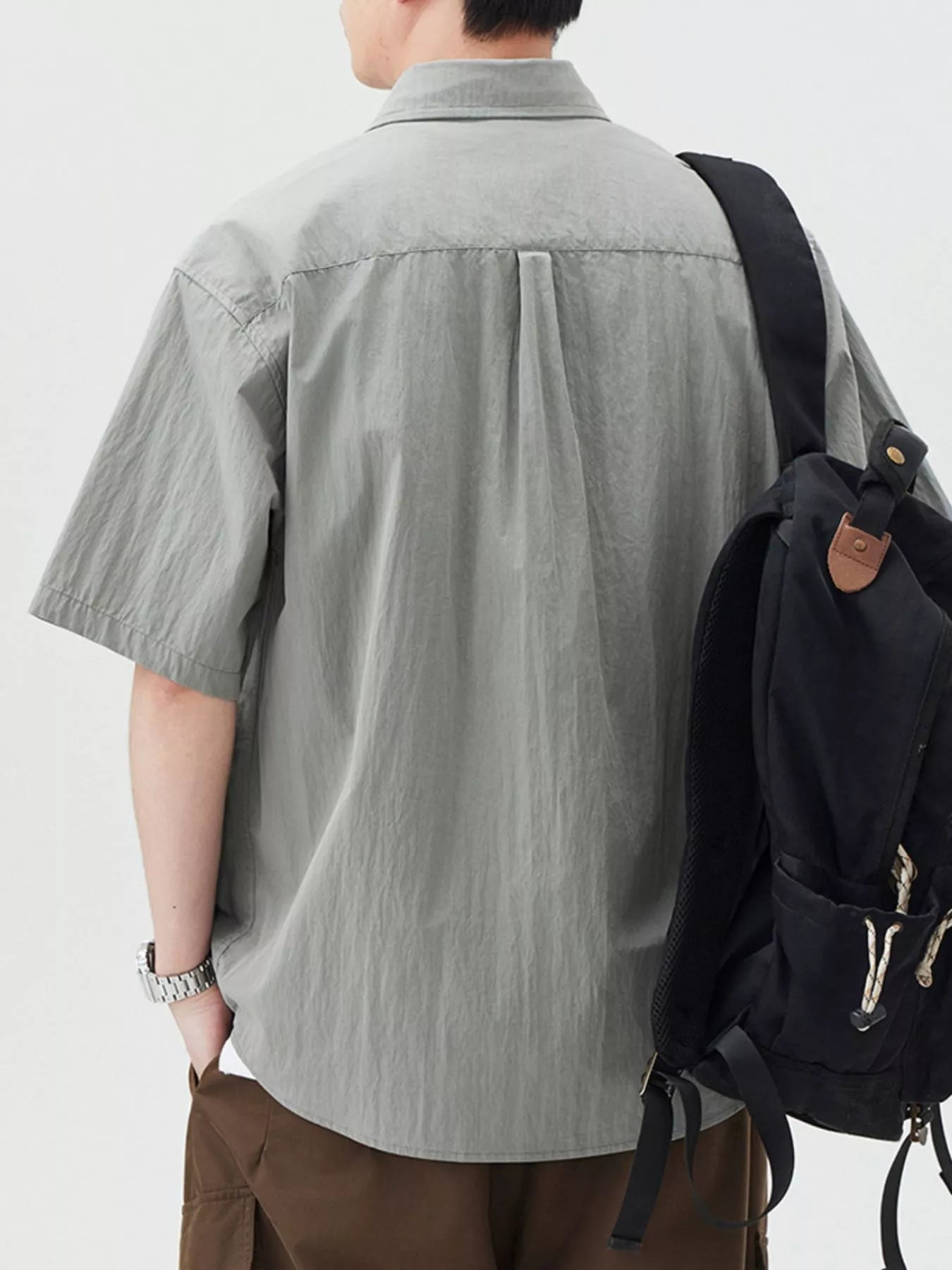 Men's Button Up Short Sleeve Shirt - Farnelli