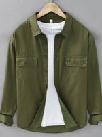 Men's Plus Size Button Up Long Sleeve Shirt - Farnelli