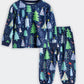 Children's Christmas Tree Print Pajama Set - Farnelli