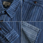 Men's Striped Button Down Denim Shirt - Farnelli