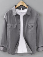 Men's Plus Size Button Up Long Sleeve Shirt - Farnelli