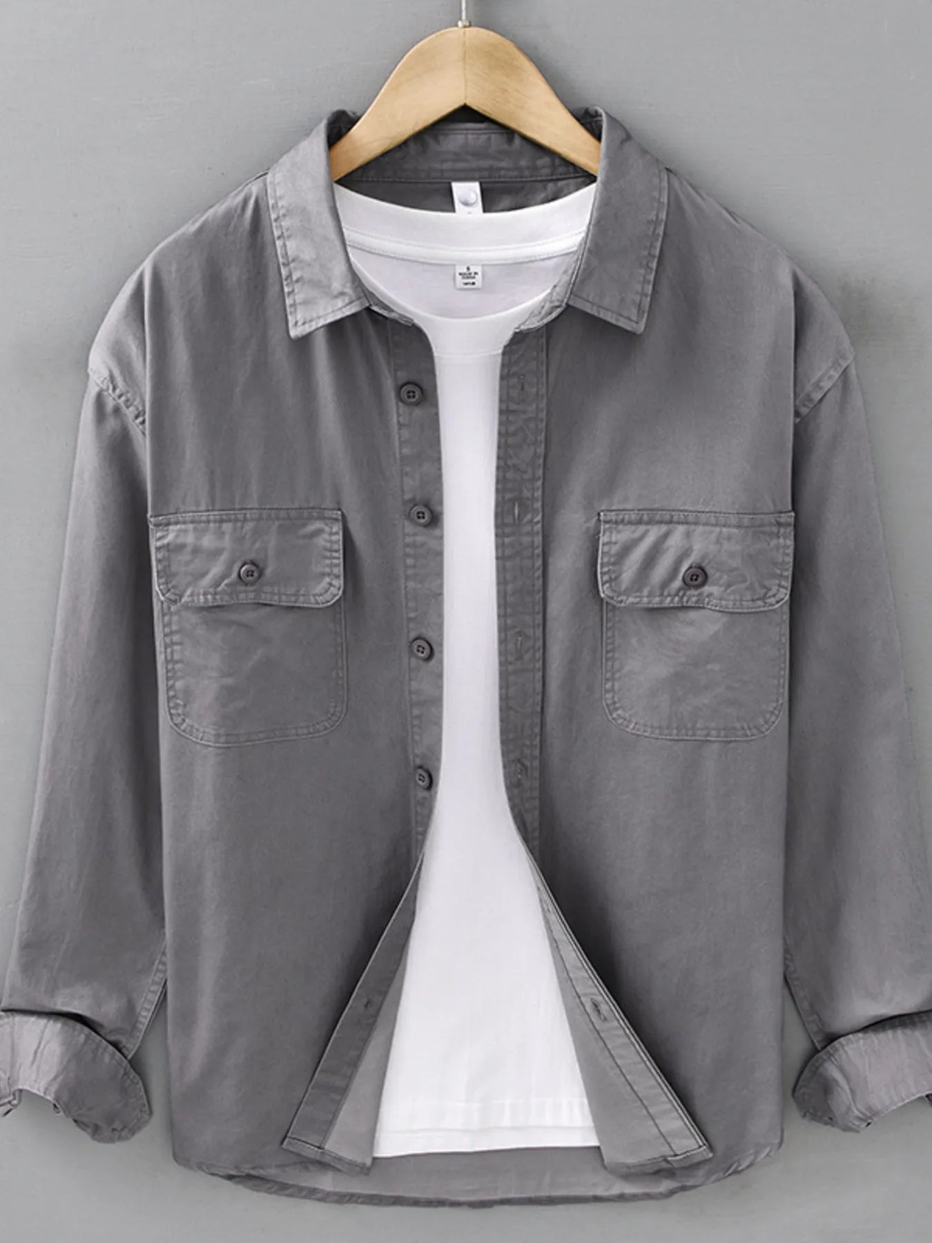 Men's Plus Size Button Up Long Sleeve Shirt - Farnelli