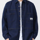 Men's Plus Size Button Up Long Sleeve Denim Shirt - Farnelli