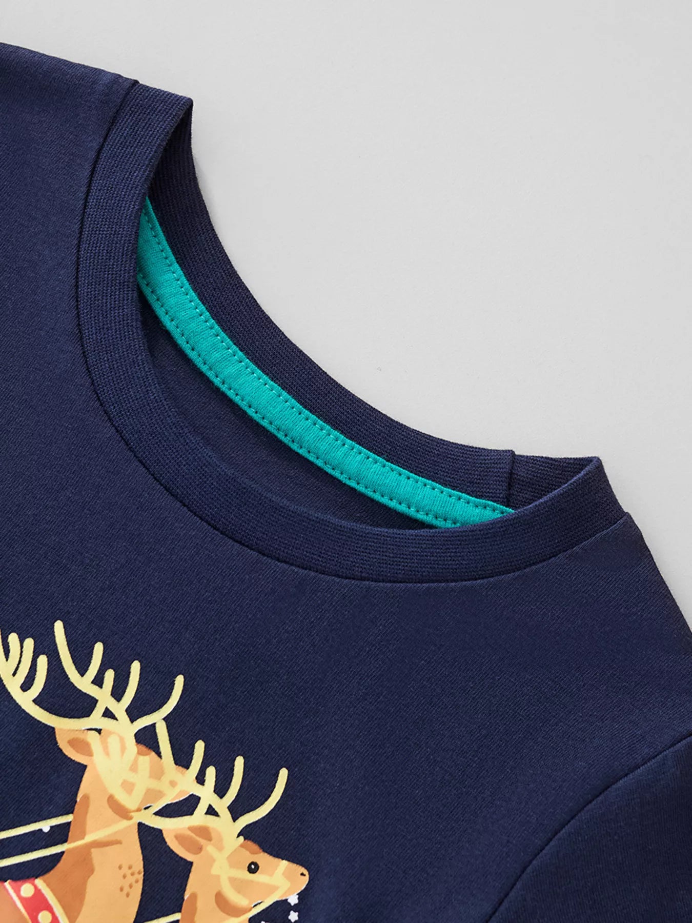 Children's Christmas Santa Sleigh Graphic Long Sleeve T-Shirt - Farnelli