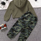 Children's Ribbed Long Sleeve Hoodie and Pants Set - Farnelli