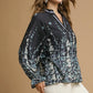 Umgee Full Size Floral Vine Print Blouse with Balloon Sleeves Plus Size - Farnelli