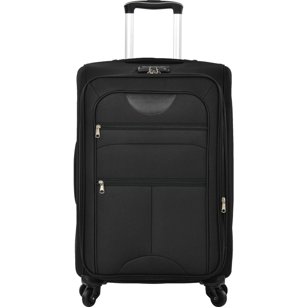 HouseOfZazla expandable softside luggage 3-piece set with spinner wheels in multiple colors