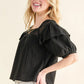 And The Why Square Neck Ruffled Blouse - Farnelli