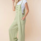 White Birch Texture Sleeveless Wide Leg Jumpsuit - Farnelli