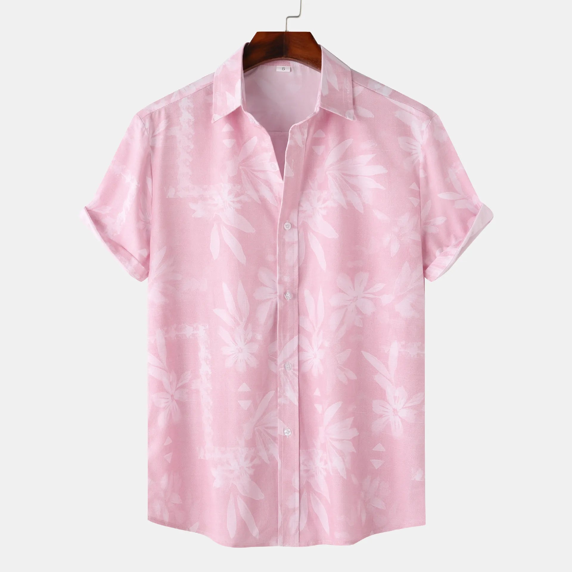 Men's Print Short Sleeve Button-Up Shirt - Farnelli