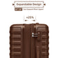 HouseOfZazla 6-piece hardside luggage set with expandable suitcases and matching duffel bags