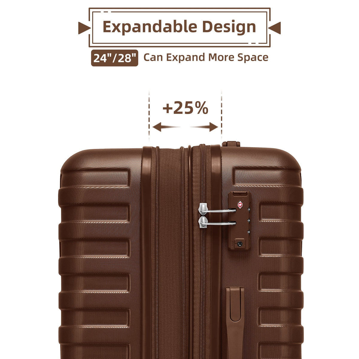 HouseOfZazla 6-piece hardside luggage set with expandable suitcases and matching duffel bags