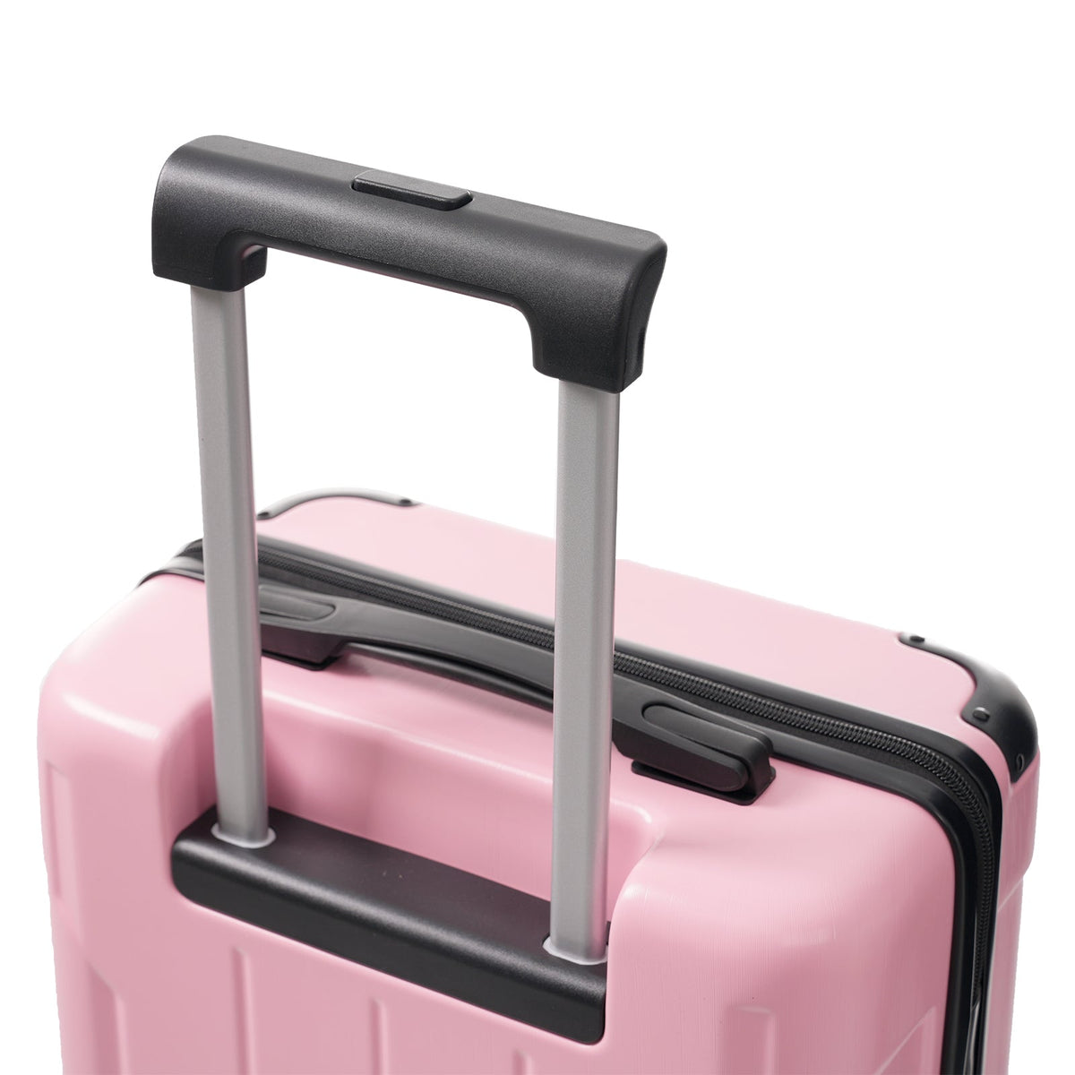 HouseOfZazla 20-inch pink hardshell carry-on luggage with four spinner wheels