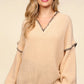 Haptics Contrast Stitching Long Sleeve Hooded Sweater - Farnelli