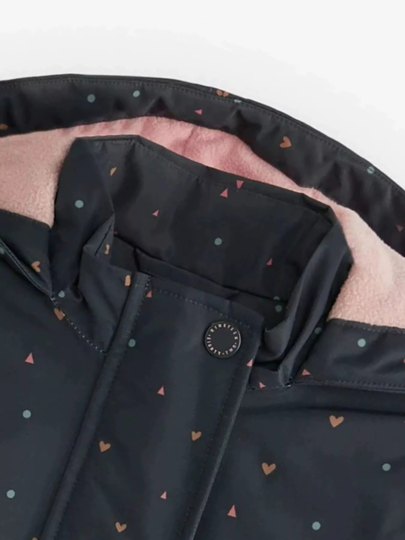 Children's Heart Print Zip Up Jacket - Farnelli