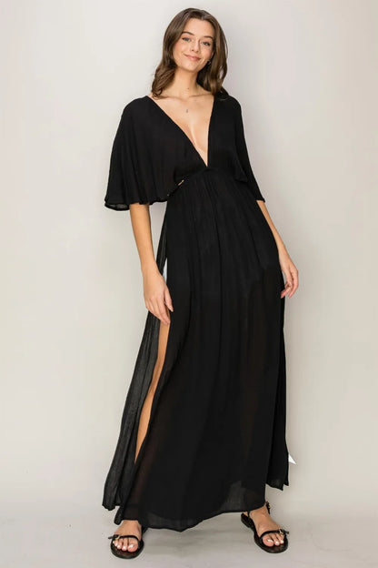 HYFVE Tie Back Maxi Split Cover Up Dress - Farnelli