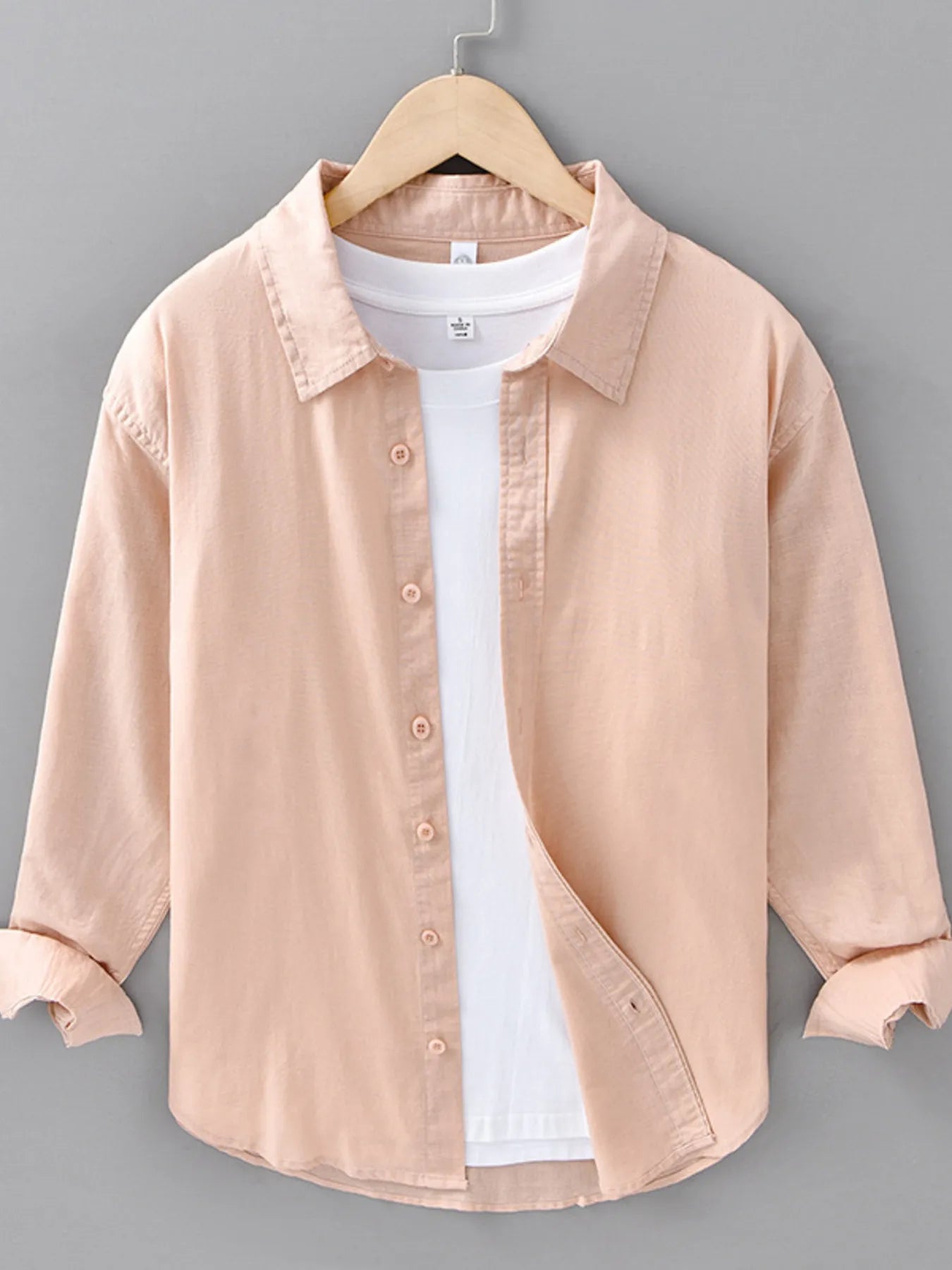 Men's Plus Size Button Up Long Sleeve Shirt - Farnelli
