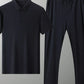 Men's Full Size Button Detail Short Sleeve Polo Plus Size - Farnelli