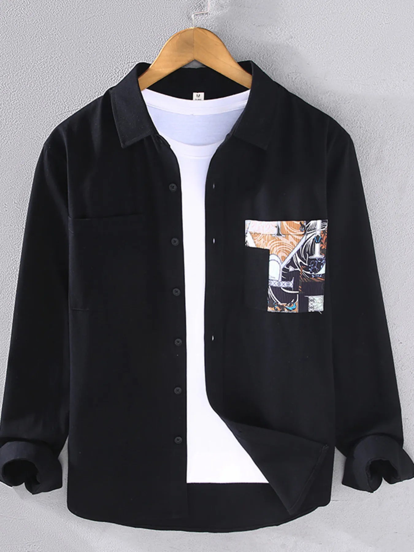 Men's Plus Size Button Up Long Sleeve Shirt - Farnelli