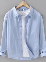 Men's Plus Size Button Up Long Sleeve Shirt - Farnelli