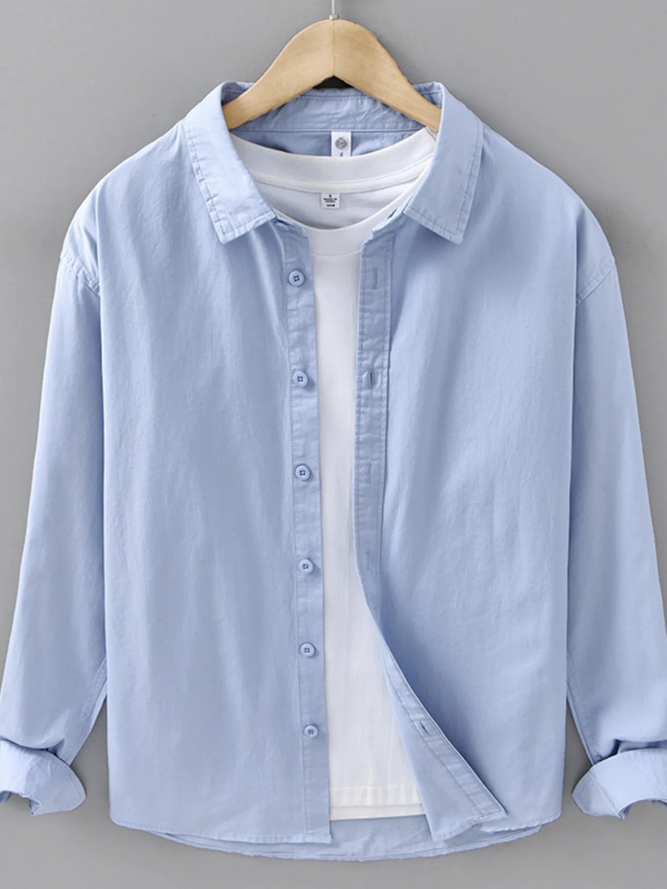 Men's Plus Size Button Up Long Sleeve Shirt - Farnelli
