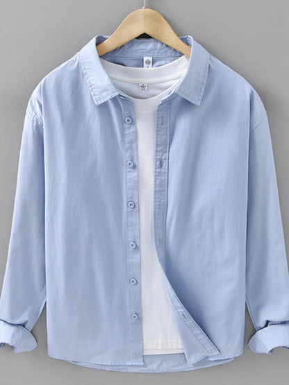 Men's Plus Size Button Up Long Sleeve Shirt - Farnelli