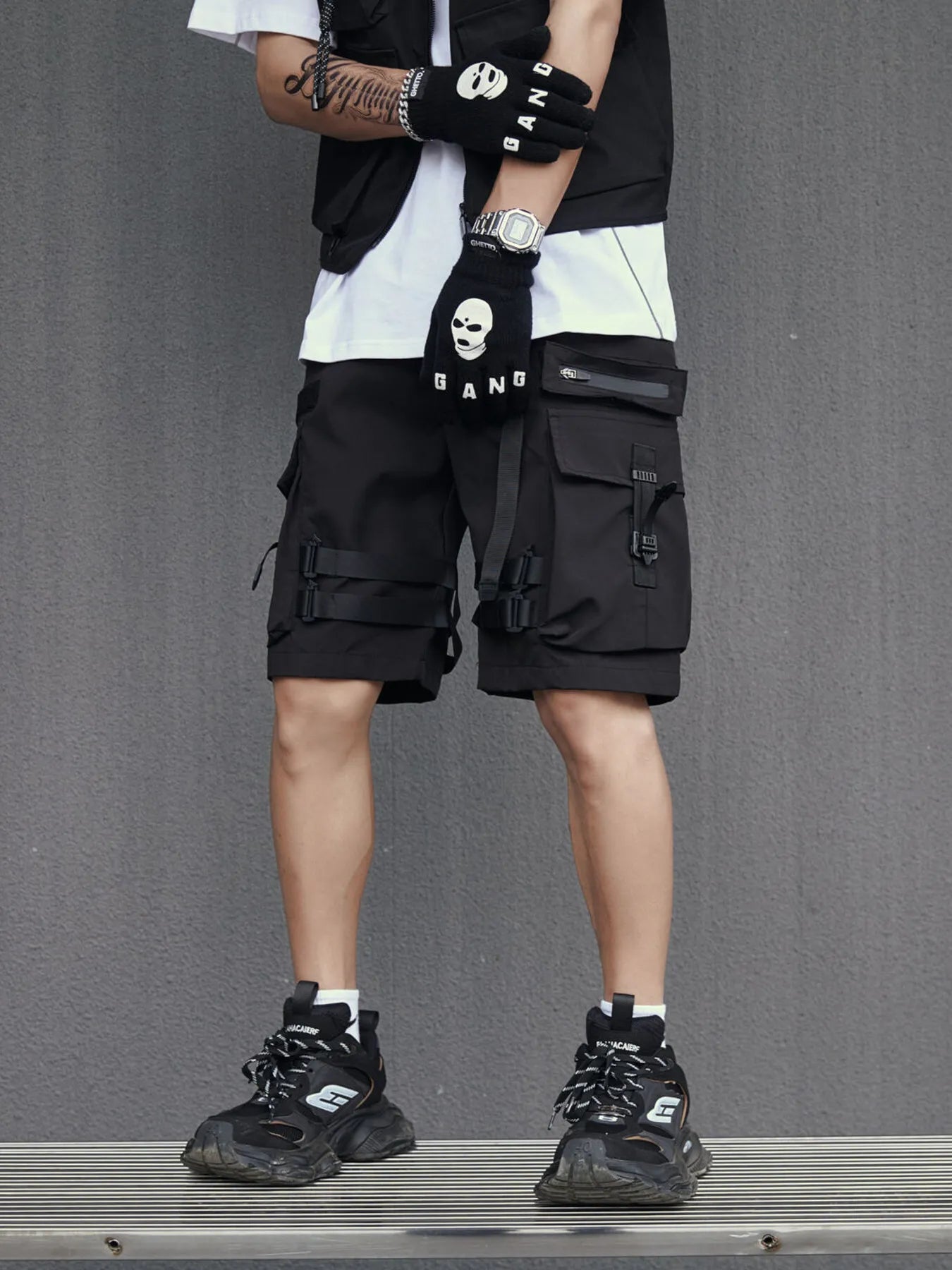 Men's Plus Size Multi-Pocket Tactical Cargo Shorts - Farnelli