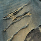 Men's Distressed Camo Patchwork Denim Shorts - Farnelli